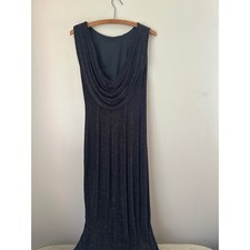 Vintage Jessica Howard Women's Black Sleeveless Maxi Dress Draped Cowl  Glam