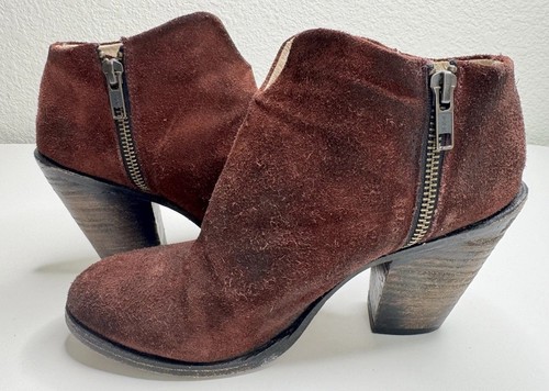 FreeBird By Steven Women's Detroit Maroon Heeled Booties Size 8 - Picture 5 of 16