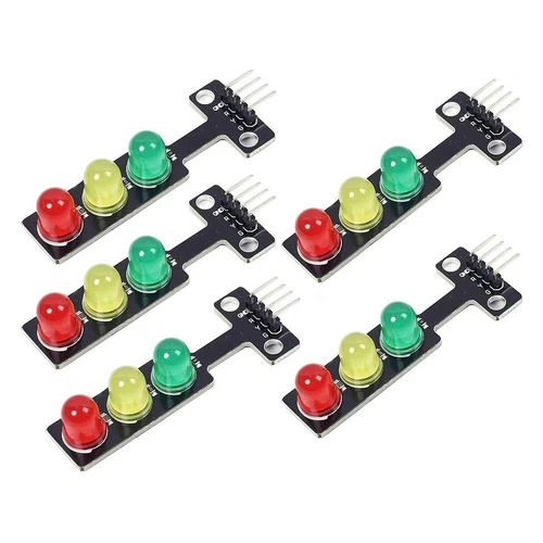 5 Stück -Ampel-LED, DC 5 V, 5 mm, Anzeigemodul, DIY-Projektkit, Verkehrssys5379