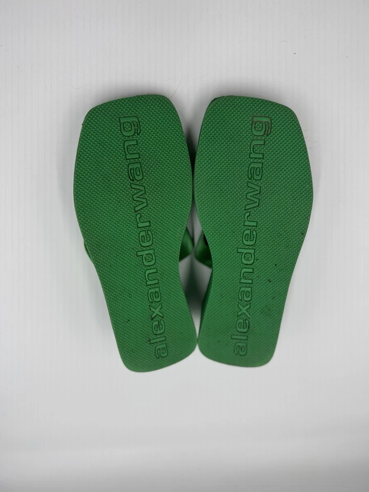Sandalia de diseñador con cuña verde Alexander Wang talla 7,5 W EU 37 Foto 4 de 4