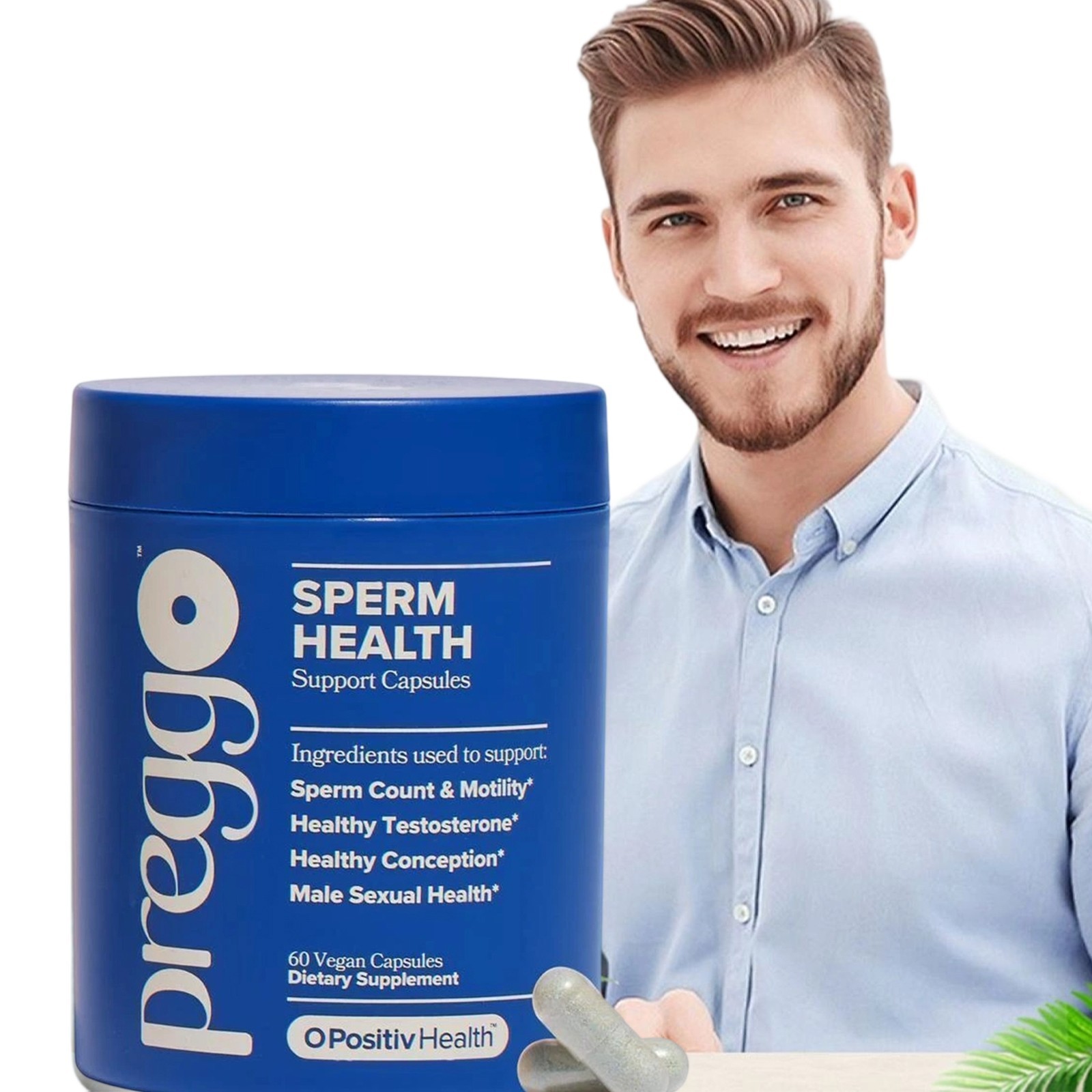 1 PCS PREGGO O-Positive Sperm Health Boost Capsules – 60 Count, US Made