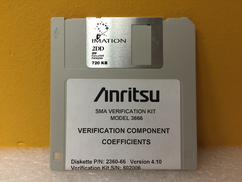 Anritsu / Wiltron 2360-66 Ver: 4.10, Verification Components Coefficients Disk