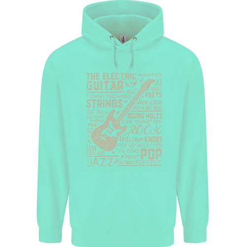 Guitar Word Art Guitarist Electric Acoustic Childrens Kids Hoodie - Picture 71 of 80
