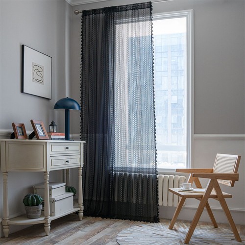 Crochet Curtain Tassel for Living Room Bedroom Window Shade Drapes Panel Valance - Picture 16 of 40