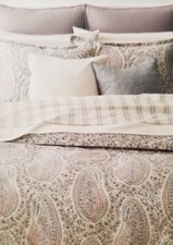 Ralph Lauren Claudia Slate Velvet Trim European Sham 135 NIP