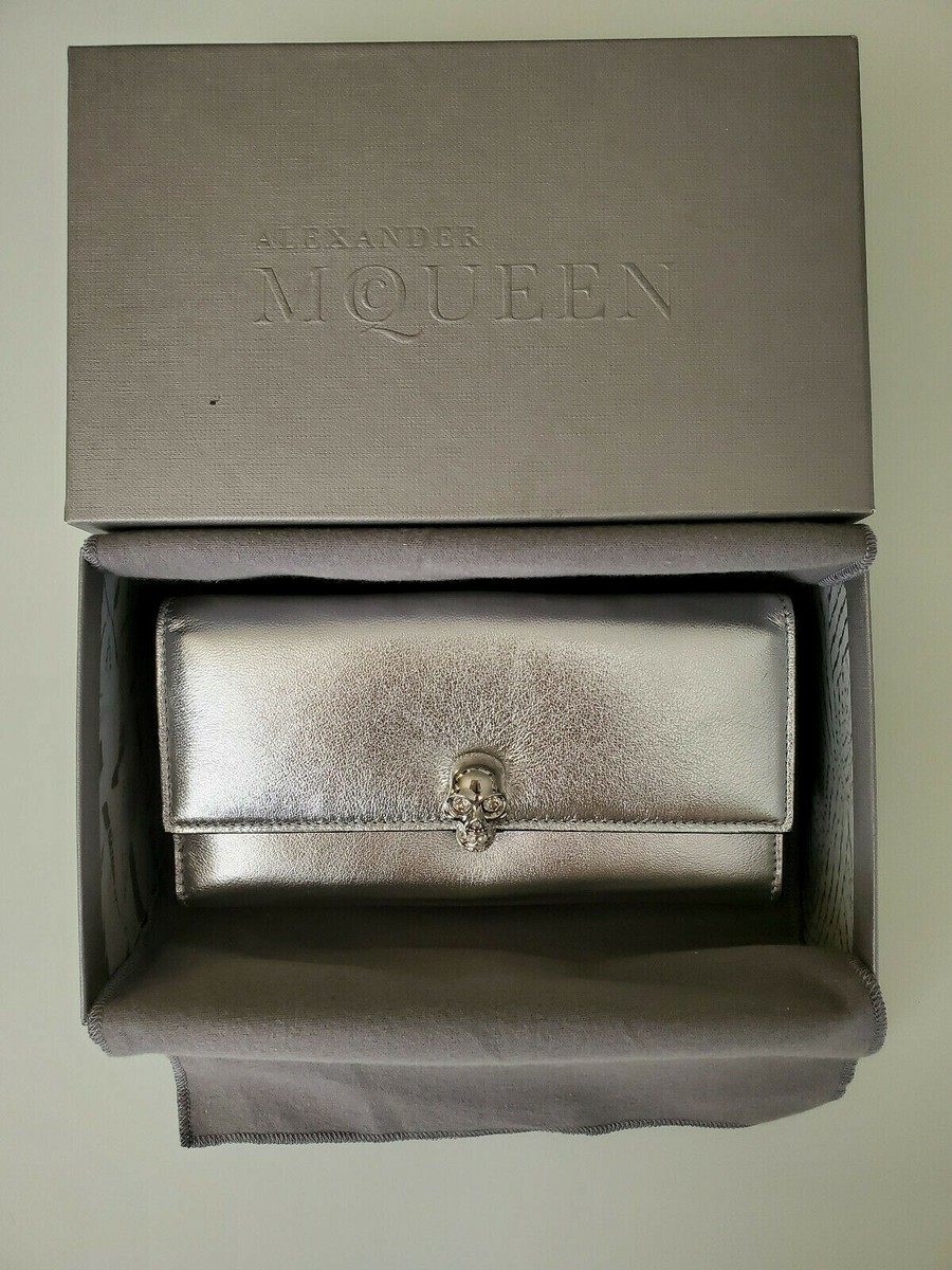 Alexander Mcqueen Leather Skull-Clasp Continental Wallet | eBay
