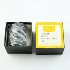 Sears Non-Auto-Aperture Extension Ring Set M42 Universal Screw Mount In Box