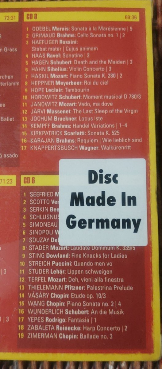 111 More Classic Tracks Deutsche Grammophon 6 CD Set Germany