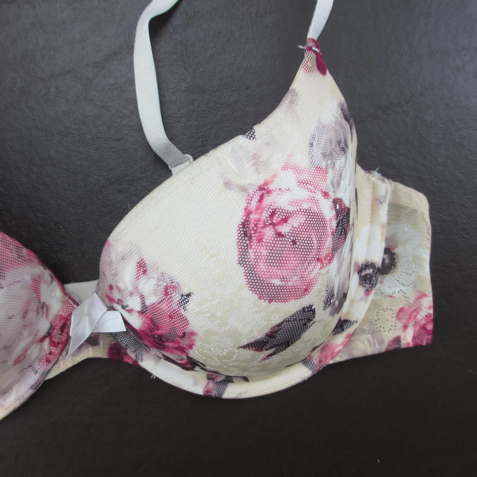 Бюстгальтер Gilligan & O'Malley 34C красный с цветочной подкладкой беспроводной регулируемый с застежкой сзади - Изображение 4 из 4