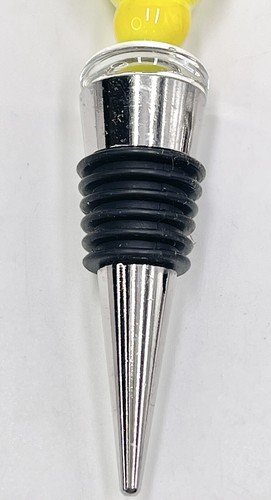 Bottle Stoppers Sandralexand Glass Hand Blown Lemon Chili Pepper Metal New NIB - Picture 5 of 13