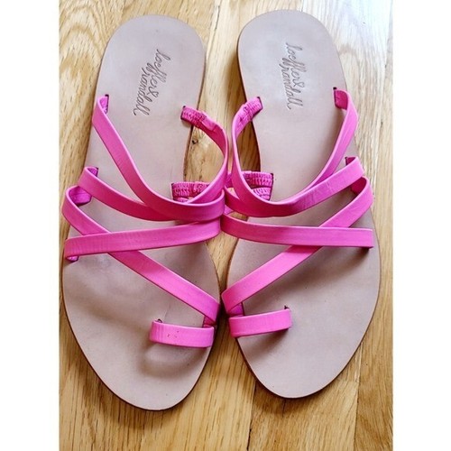 Loeffler Randall Sarie Fuschia Pink Strappy Leather Sandal Size 6.5 - Picture 2 of 10