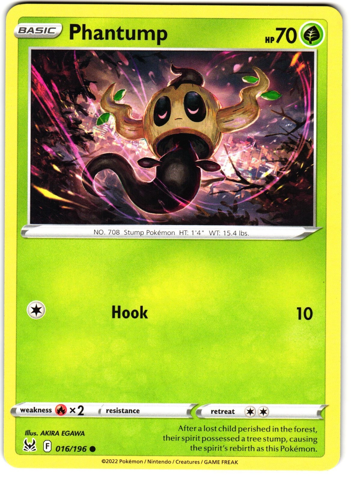 Phantump 16/196 Pokemon SWSH: Lost Origin
