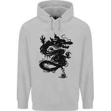 Ink Dragon Tattoo Mens 80% Cotton Hoodie