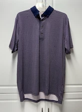 Greyson Purple Blue Pink Wolf Diamond All Over Print Golf Polo Shirt - Large L