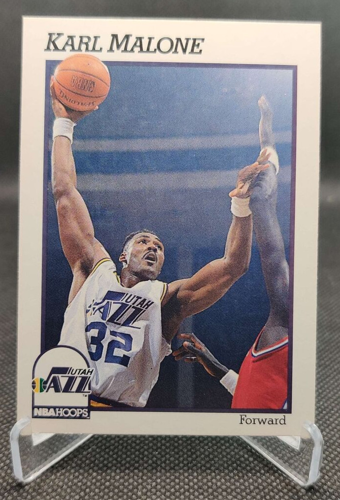 1991-92 NBA Hoops #211 Karl Malone Utah Jazz basketball card | eBay