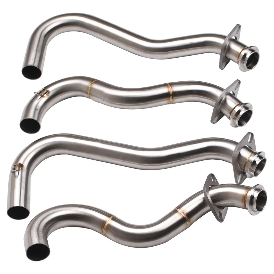 For Kawasaki Ninja ZX6R ZX636 2009-2019 Modified Header Exhaust Front Link Pipe - Image 4 of 4
