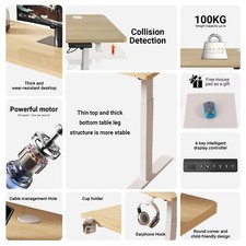 Electric Standing Desk Height Adjustable 100kg Capacity Sit Stand Ergonomic Desk — image 4