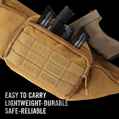  Tactical Gun Case Concealed Pistol Pouch Carry Waist Bag Handgun Holster Cases