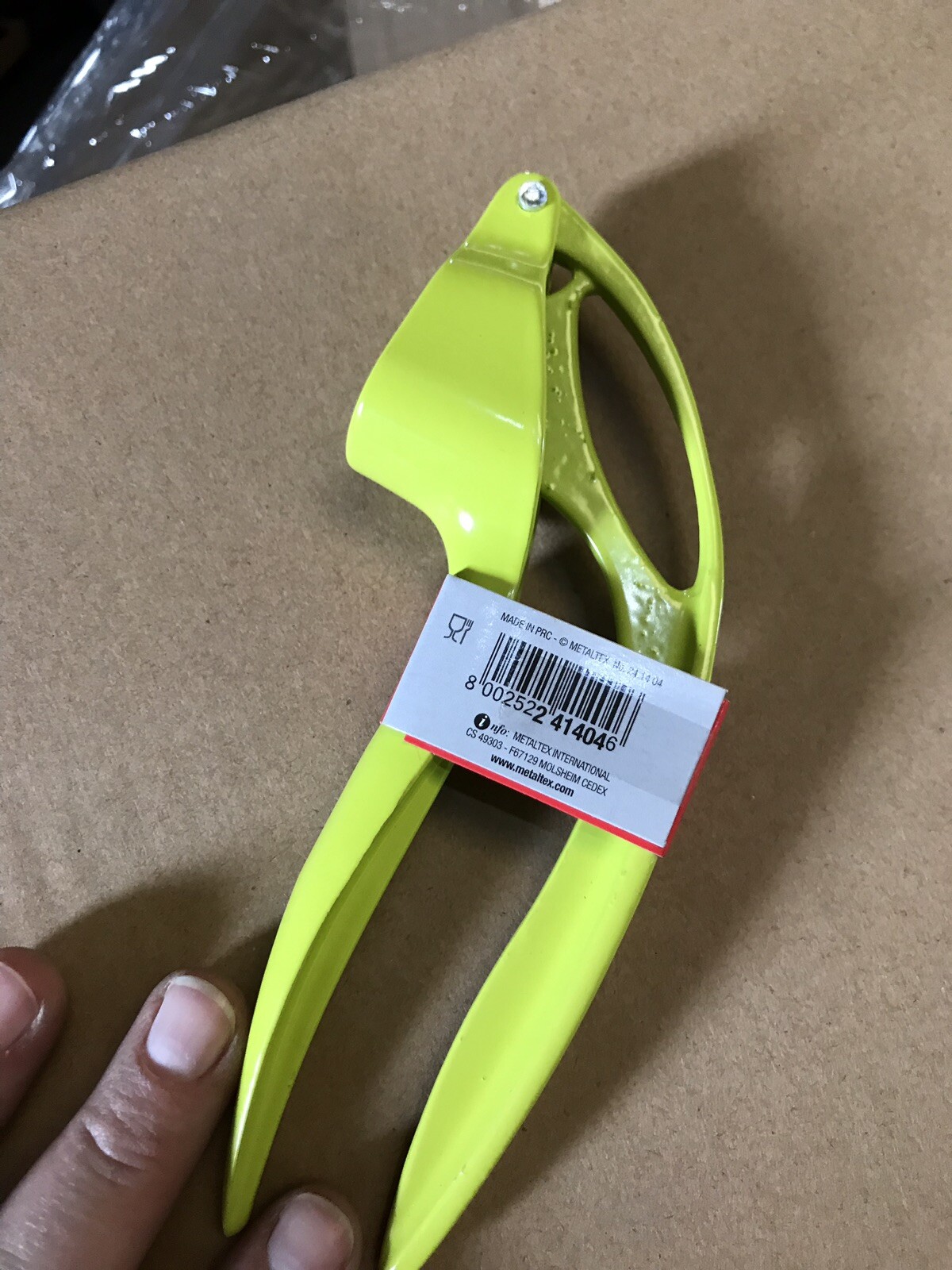 Metaltex Epoxy Coated Garlic Press White Hand Tool Gadget Kitchen Home