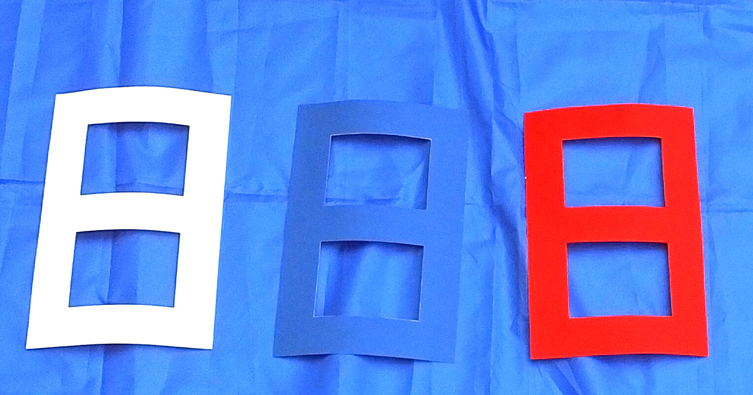 Sail Numbers Self Adhesive 230mm,310mm, Black,Red + White, Blue