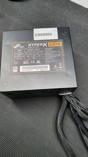 HyperK HP600S 600W Power Supply Used Working Without Power Cord - Picture 2 of 6