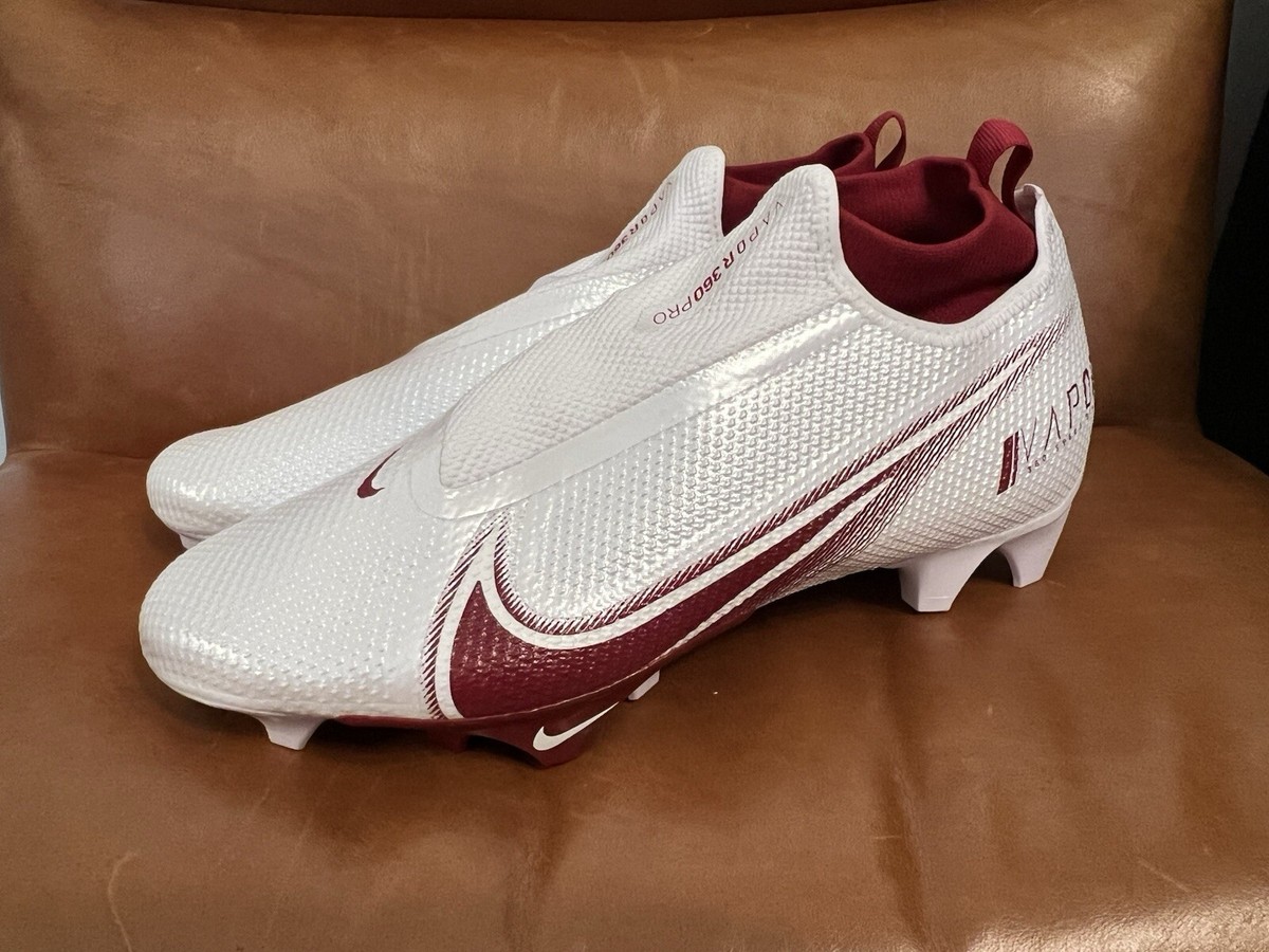 Mens Nike Vapor Edge Pro 360 Football Cleats White Red CV6345-105 Cardinal new Nike Vapor Edge Pro 360 PE Football Cleats White Red CV6345  main image 4