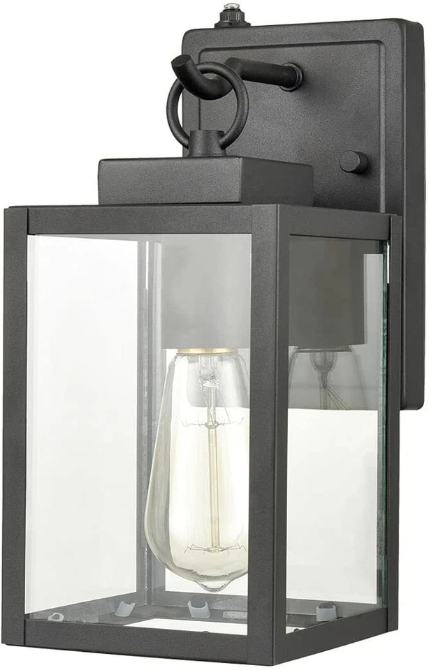 Luz de porche exterior luz de montaje en pared con atardecer a amanecer | Paquete de 2 iluminación exterior Foto 2 de 4