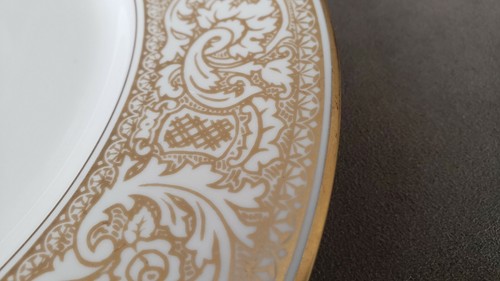Rare Vintage Gold Franciscan Renaissance Masterpiece Dinner Plate China 10 1/2. - Picture 2 of 4