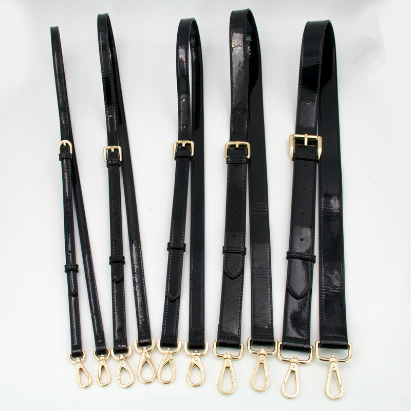 Black Patent Leather Shoulder Crossbody Handbag Replacement Purse Bag Strap