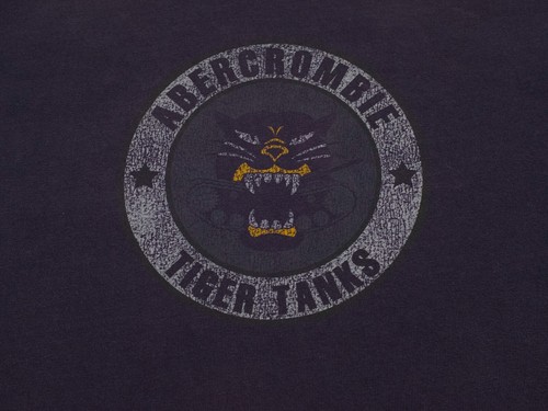 Abercrombie Fitch Tiger Tanks Graphic Youth XL Extra Vintage 90 A&F Retro Kids - Picture 3 of 4