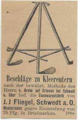 91/455 WERBUNG AUS EINER ZEITSCHRIFT vor JAHR 1900 FLIEGEL SCHWEDT ODER TECHNIK