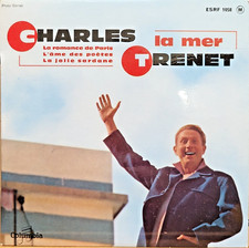 Charles Trénet: 'La Mer', EP vinyle 4 titres 45t de 1964, Columbia ESRF 1058 M