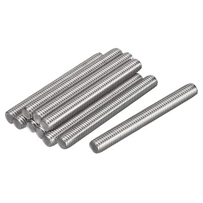 AWCLUB M8-1.25 Thread Pitch Fully Threaded Rod 140mm Length 304 Stainless 10PCS