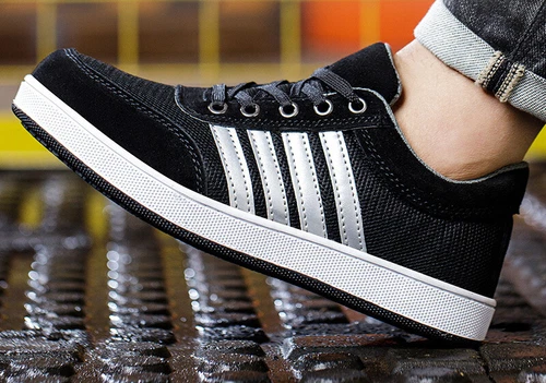 NUOVE SCARPE ANTINFORTUNISTICHE SCARPE DA GINNASTICA PUNTA IN ACCIAIO STIVALI DA LAVORO LEGGERI SCARPE UOMO DONNA - Foto 19 di 32