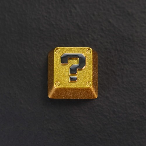 Question Mark Zinc Alloy R4 Keycap Metal Key Cap For MX Mechanical Keyboard - Picture 2 of 3