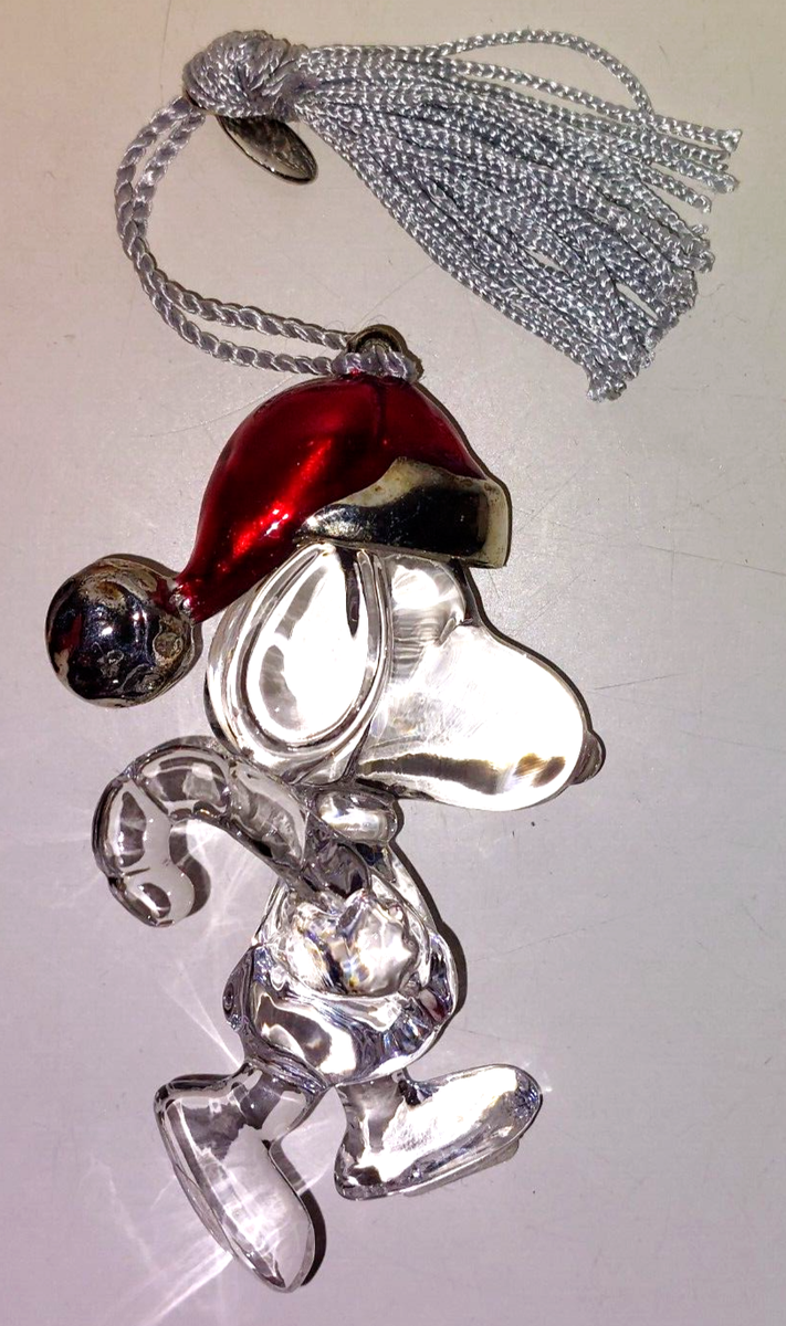 LENOX - SNOOPY SANTA - German Crystal Christmas ORNAMENT - Peanuts