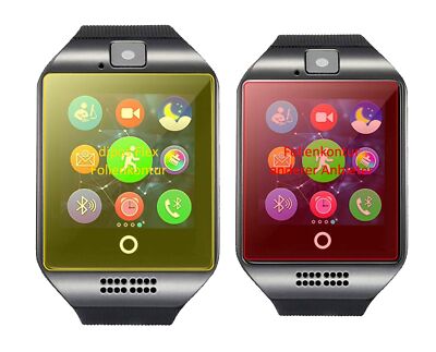 2x Schutzfolie für InterActive SmartWatch Q18 inkl. Rundung Flex Folie dipos