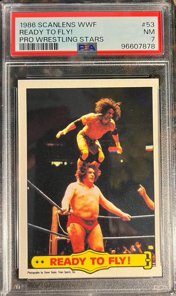 1986 Scanlens WWF #53 Ready to Fly! Andre the Giant PSA 7 NM