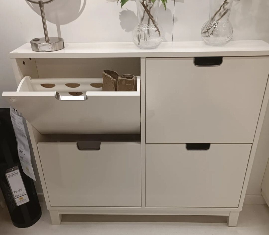 IKEA STÄLL 701.781.70 4-Compartments Shoe Cabinet - White for sale