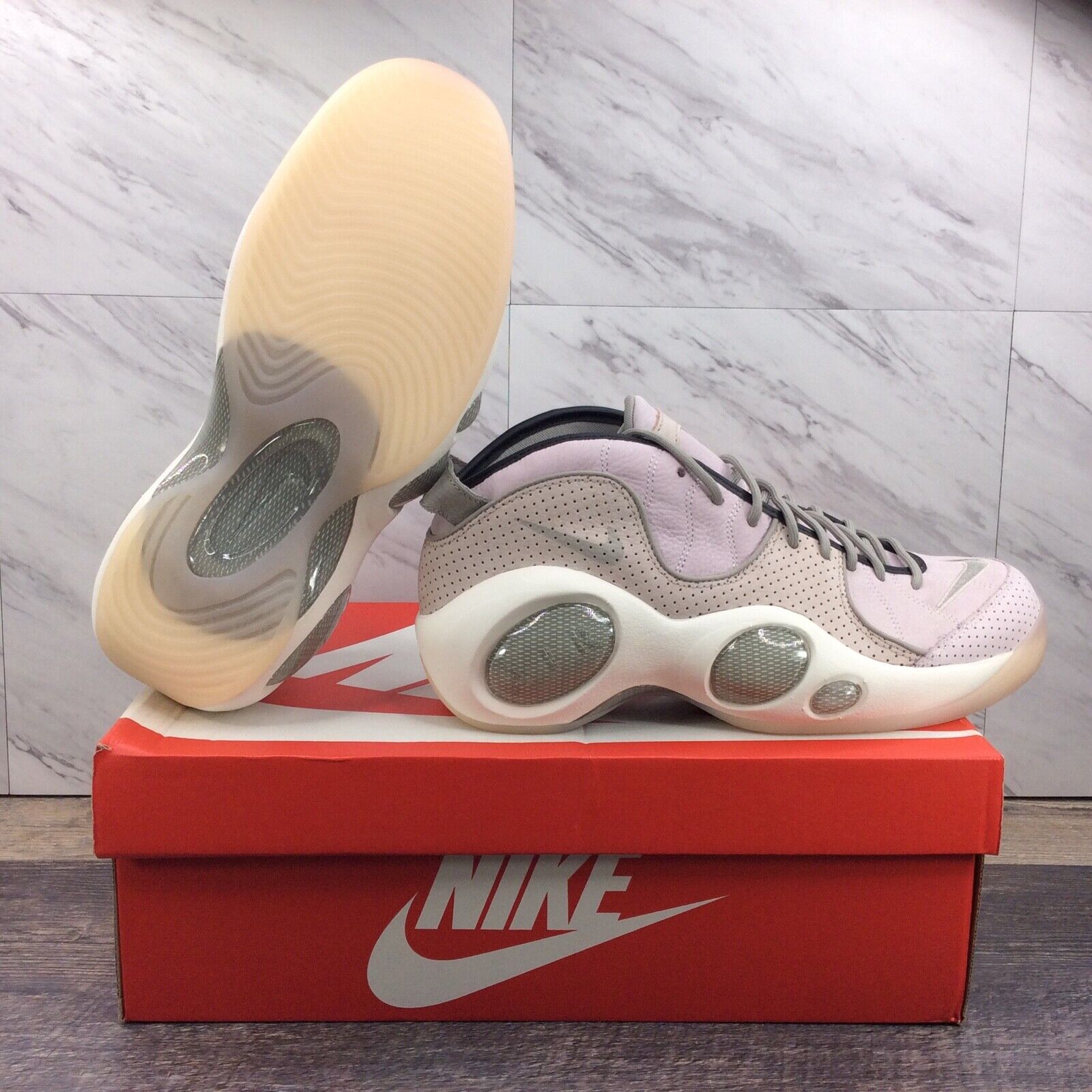 Nike Air Nikelab Zoom Flight 95 2017 Pearl Pink Grey 941943-600 Men's Size  11 eBay