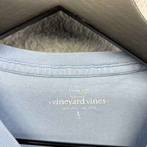 Vineyard Vines T Shirt Boys Size Large 16 Blue Short Sleeve Graphic Pocket Whale - Picture 5 of 10