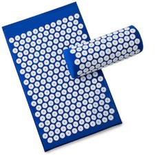 SET MATERASSINO CUSCINO DIGITOPRESSIONE ALLEVIA DOLORI SCHIENA RELAX AGOPUNTURA