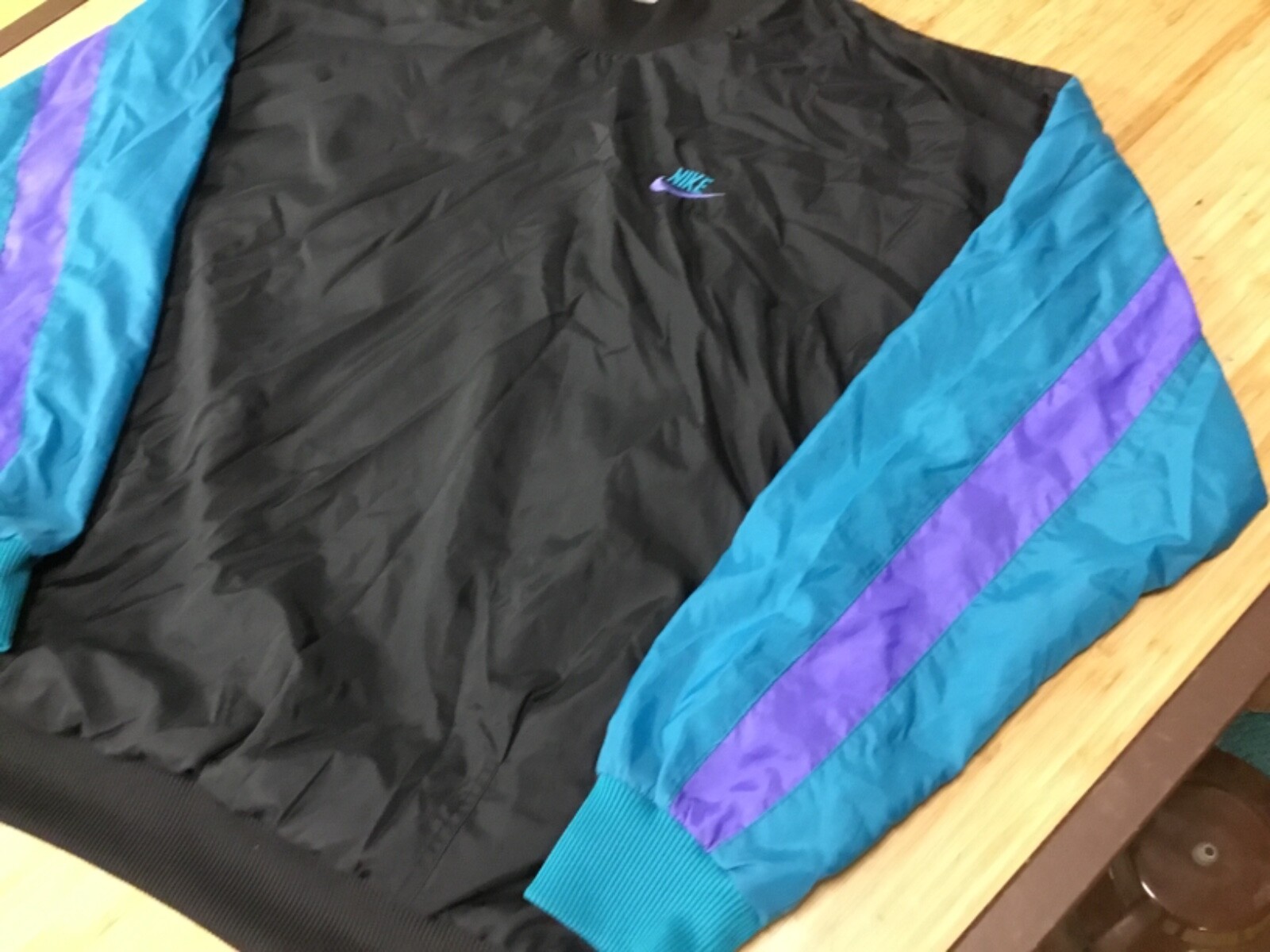 RARE! Vintage 80s Nike Pullover Mock  BL/AQUA/PUR  Street Fashion Unisex LARGE image 2