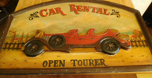 Wall Art Vintage Car Sign Open Tourer Hand Carved 3-D Wood sign ~ 36" x 23" ~ - Picture 8 of 8