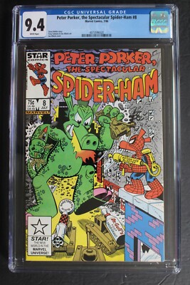 Peter Porker the Spectacular Spider-Ham #8 Silver Surfer Godzilla 1986 CGC 9.4