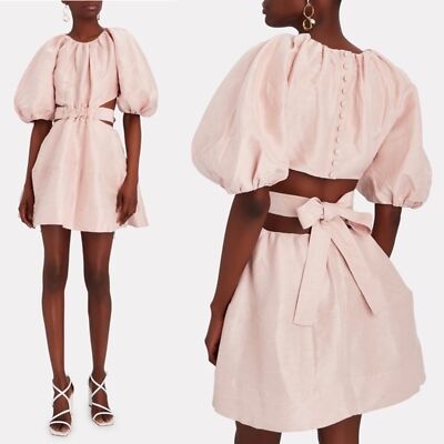 white christmas dresses Emilion Embellished Cut Out Mini Dress in Powder Blue main image 1