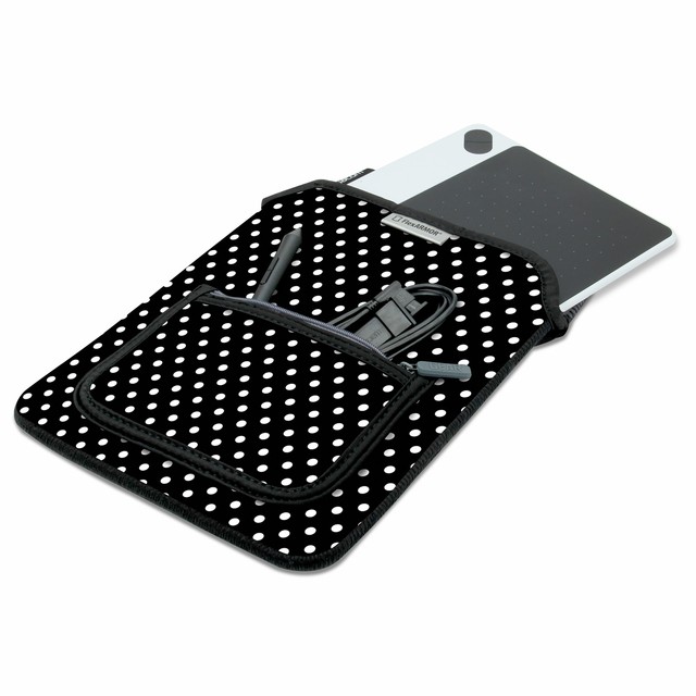 Polka Dot Neoprene Tablet Sleeve with Accessory Pocket & Easy Access