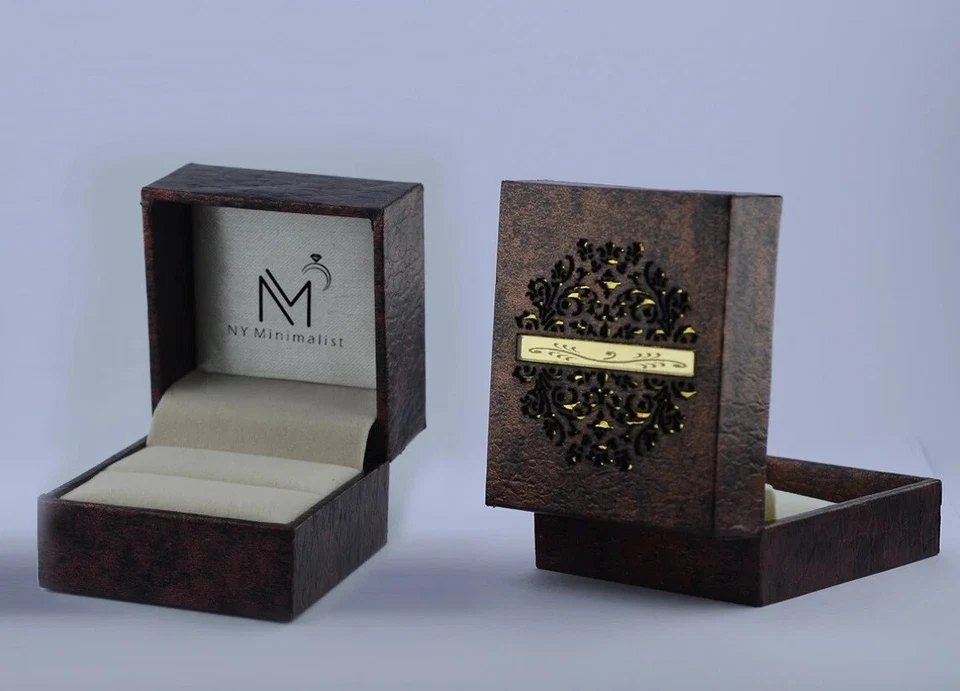 Natural Baguette Pink Sapphire Pear Diamond Solid 14K White Gold Stud Earrings - Image 4 of 4