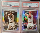 MIKE TROUT 2021 TOPPS CHROME SEPIA & BASE REFRACTOR #27 2 CARD LOT ANGELS🔥