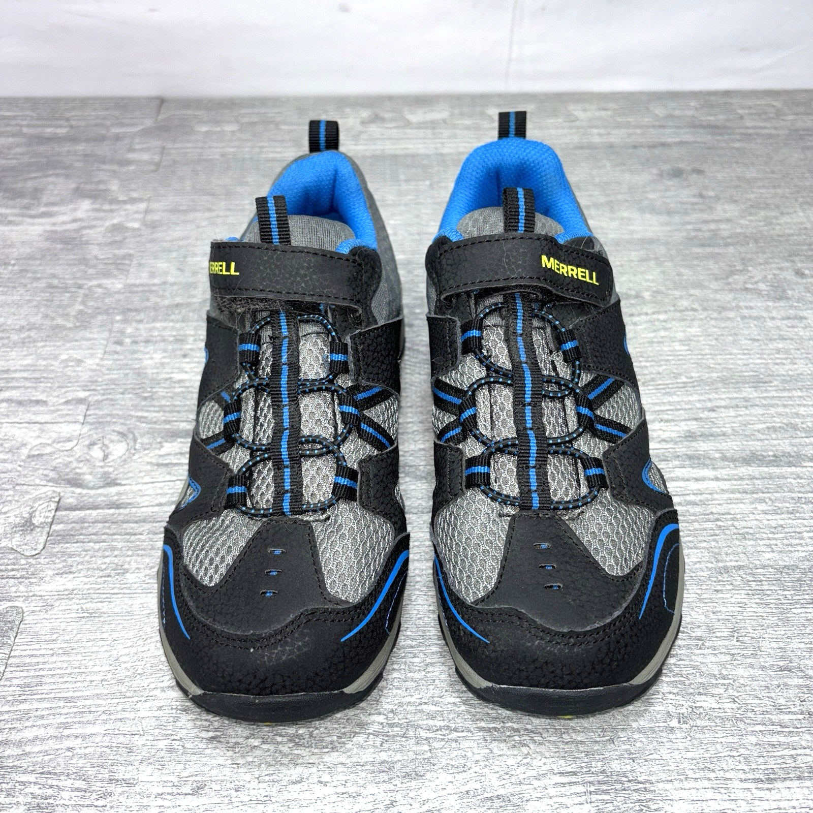 Scarpa Merrell Trail Chaser bambino grande taglia 4M ragazzo escursionismo nero blu mk261971